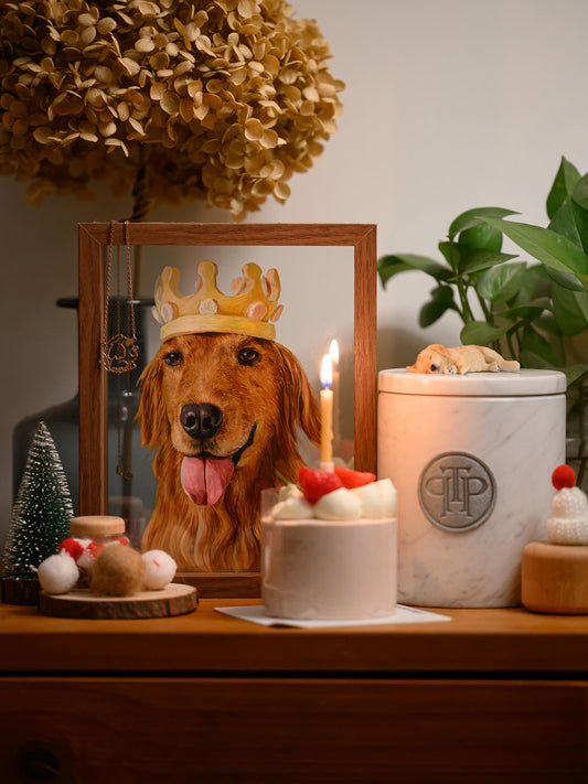 Hand-Painted Color Acrylic Pet Portraits on Glass: Where Love Shines Through Art