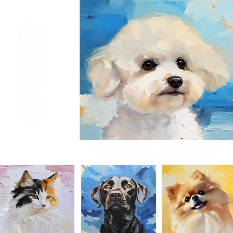 Custom Pet Portrait Blind Box · Monochrome Dreamscape Series