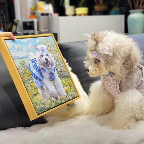 Custom Pet Portrait Blind Box · Monochrome Dreamscape Series