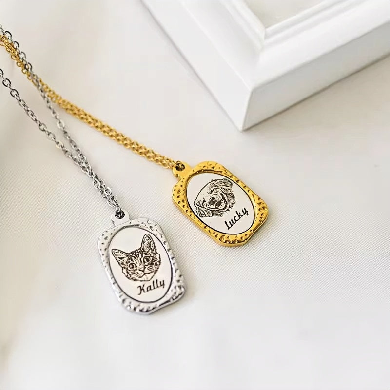 Souvenir Pet Magic Mirror Necklace