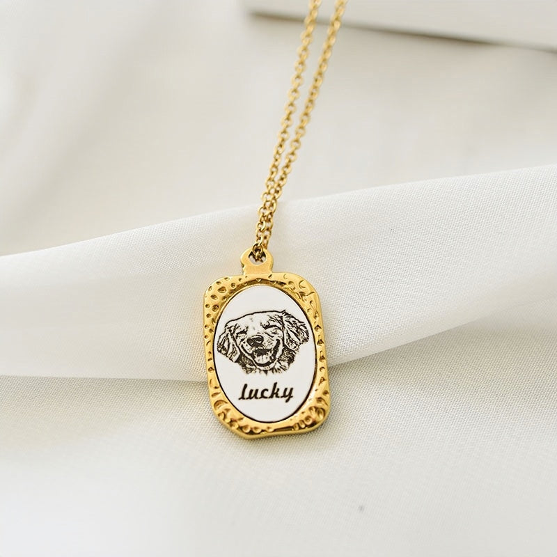 Souvenir Pet Magic Mirror Necklace