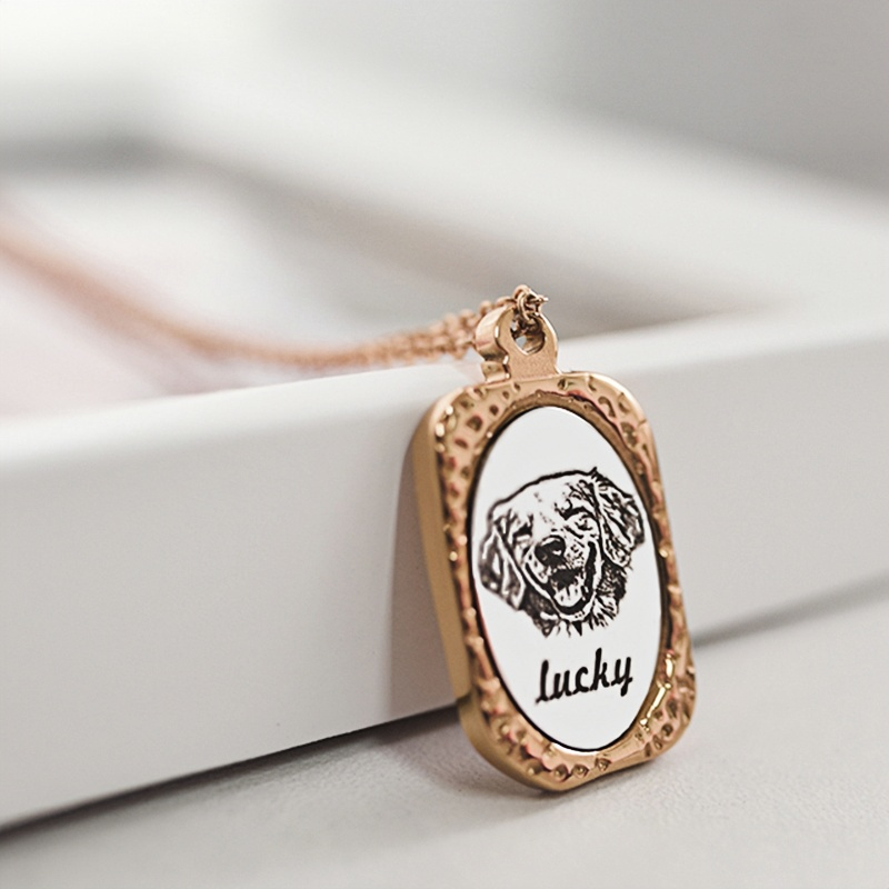 Souvenir Pet Magic Mirror Necklace